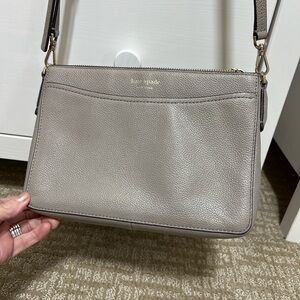 Kate Spade grey leather crossbody